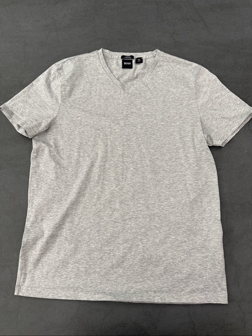Boss Hugo Boss Light Heather Gray V-Neck Short Sleeve Tee slim fit XL